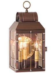 Martha's 3-Light Exterior Wall Lantern in Antique Copper.